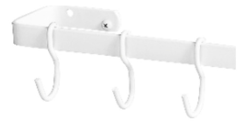 Porta Utensílios E Talheres Parede 1.20mt 20 Ganchos Branco