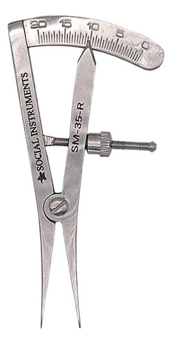 Compasso Castroviejo Odontológico - Ponta Seca Curvo 20mm Tipo De Alicate Curva