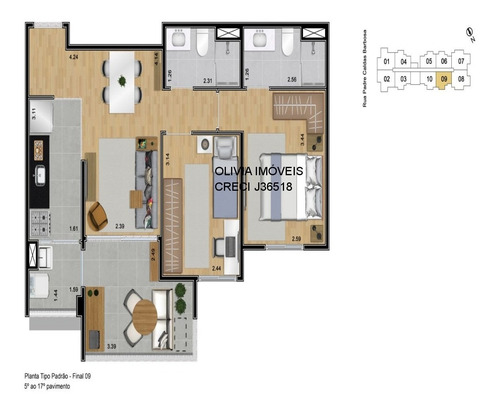 Imagem 8 de 30 de Apartamento Com 60mts, 2 Dormitórios, 1 Suíte, Terraço Gourmet, 1 Vaga A 6min De Carro Do Expo Center Norte - Ap60vitahe - 71011014