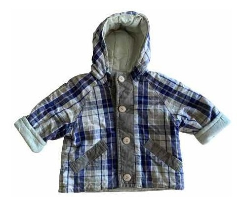 Campera Abrigada Bb Talle 6-12m Con Capucha Forrada Abroxos