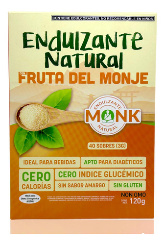 Fruta Del Monje Sustituto De Azúcar 40 Sobres