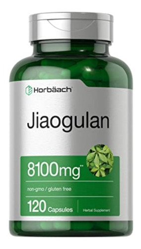 Imagen 1 de 3 de Jiaogulan 120 Capsulas 8100mg Gynostemma Pentaphyllum