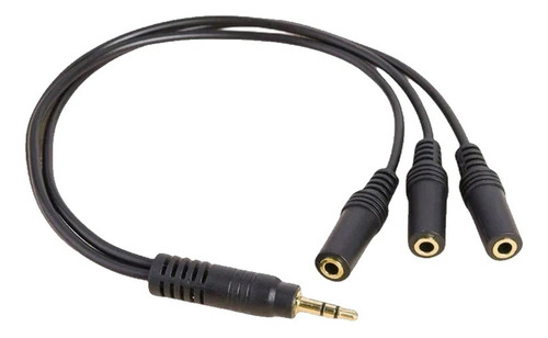 3 Distribuidor De Audio Extensor De Auriculares 3,5 Mm Macho