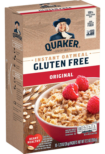 Quaker Avena Instantanea Sin Gluten, Original, Cereal Para E