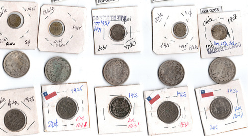 Set De Tres Monedas Historicas Platas  5 ,20,centavo +1 Peso