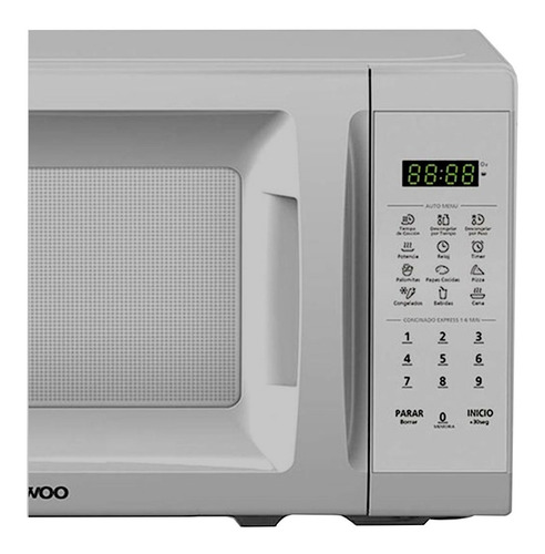 Imagen 2 de 4 de Horno De Microondas Daewoo Dmdp07s2cb 0.7 Pies Plata