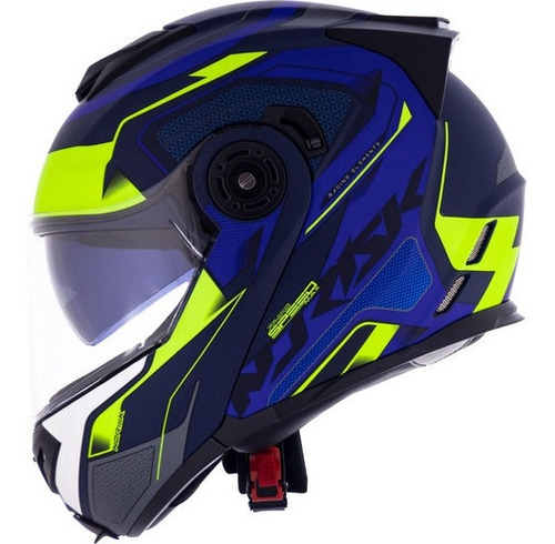 Capacete Moto Norisk Ff345 Route Speedmax Blue Yellow Cor Azul/Amarelo Tamanho do capacete 58/M