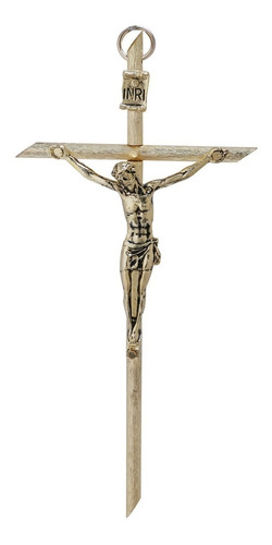 Cristo Redondo N°2, Cruz, Crucifijo. Baño De Oro 