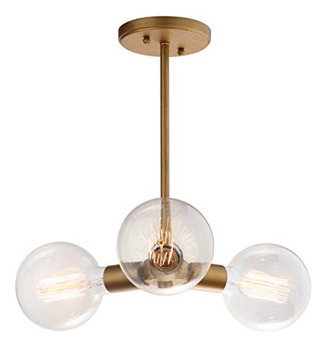 Lámpara Colgante Ajustable De 45 Cm, Color Dorado, Moderna