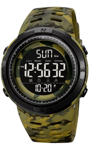 Reloj Digital LED Hombre Deportivo Tipo Militar Alarma 653