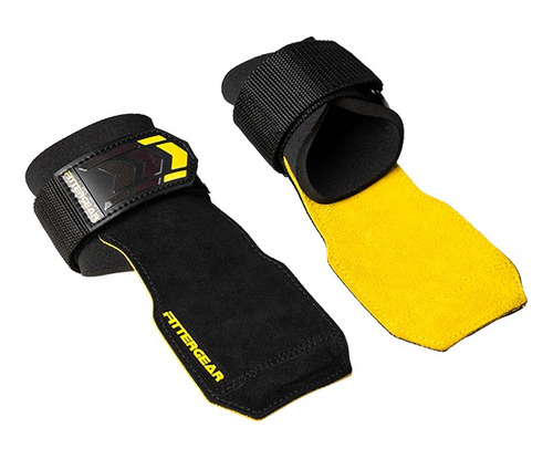 Luva Strap Hand Grip Couro Training E Musculação Fittergear Tamanho Universal