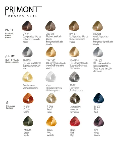 Primont Color X12 Tintura Coloración Cabello 60gr C/amoniaco