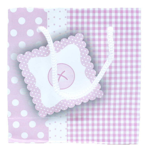 100 Sacolinhas Para Presentes Bebê Rosa - 10 X 10 Cm