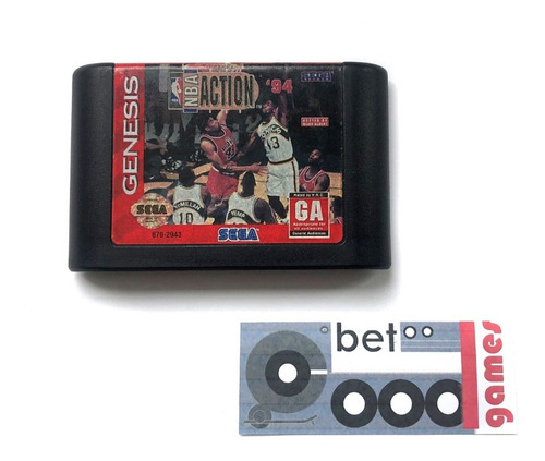 Cartucho Sega Genesis Nba Action '94 Ensamblado En Usa