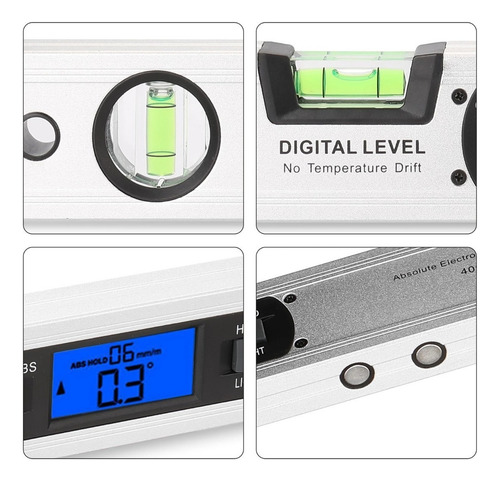 Nível Digital Lcd Inclinômetro Base Magnética 400 Mm