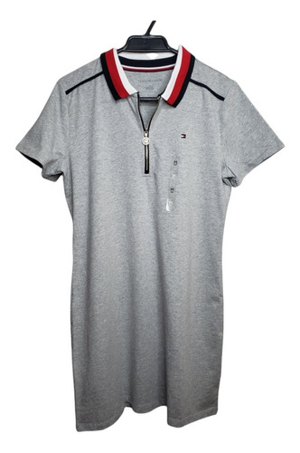 Tommy Hilfiger Polera Vestido Deportivo Mujer Gris