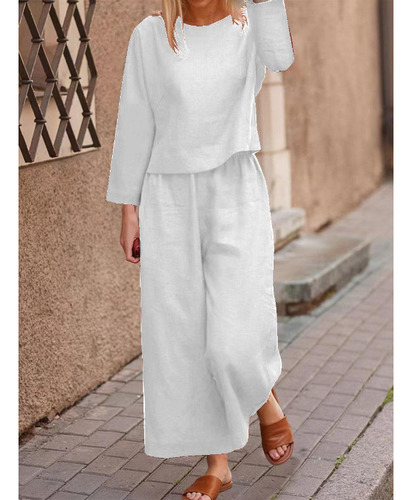 Conjunto Elegante Casual De Pantalón Para Mujer En Color Lis