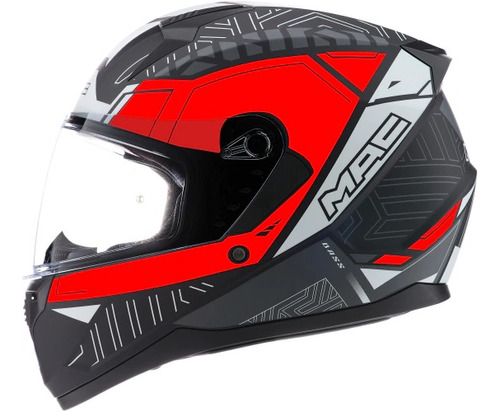  Casco Integral Moto Mac Arcade By Ls2 Grafica Mate Rojo M