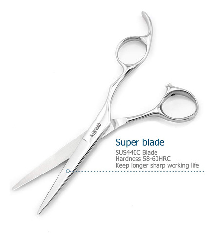 Tijeras De Pelo 5.5 Kinsaro Modelo 440c Profesional Tono Plata