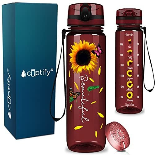 Hermosos Girasoles En Teal Frosted 32 Oz 1 Liter Vkbtf