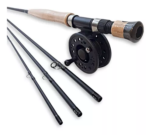 Combo Caña Line Gg #6 Mas Reel Gg Serie Gb Pesca Con Mosca