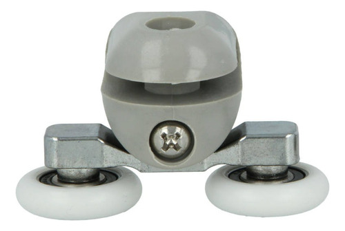 Repuesto Kit De Ruedas Dobles Cabina Ducha Curva/cuadrada X5 Gris