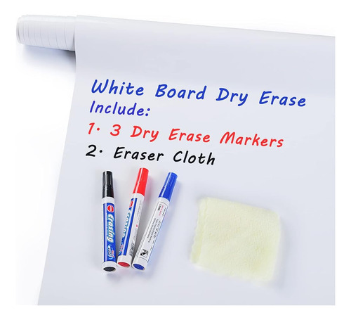 Bloss White Board Dry Erase, 17.7×98.4 Pulgadas De Largo Con