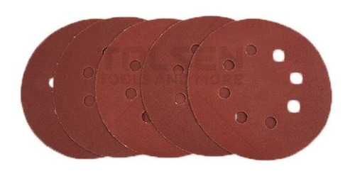 Pack 15 Lija Velcro Roto Orbita 8 Orificio 5'' G 150-180-240