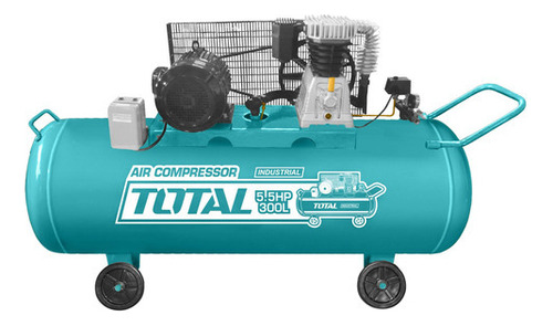 Compresor Aire Total Industrial 300l, Motor 5.5hp, Trifásico Color Turquesa Fase eléctrica Trifásica Frecuencia 50 Hz