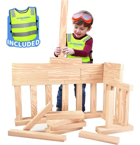 comprar Playlearn - 48 Vigas De Esde Madera Para Niños, Chale.