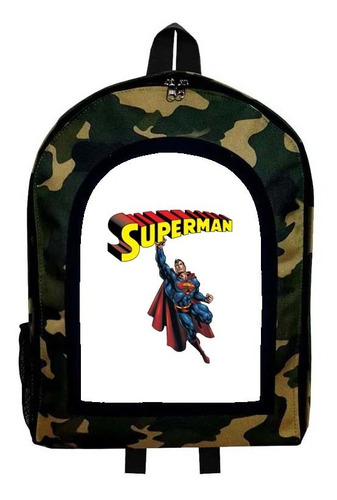 Mochila Camuflada Super Man Nueva Colección Modelo 14