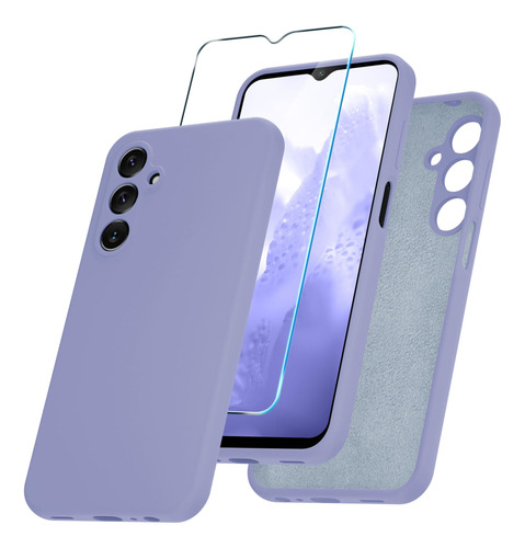 Funda Silicona + Protector De Pantalla Para Samsung A25 Lava