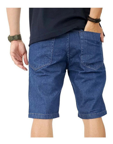 Bermuda Jeans Masculina Plus Size Tamanho Grande C/ Lycra