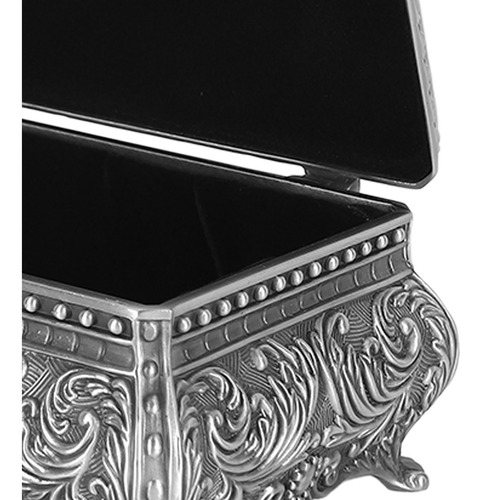 Joyero De Metal Rectangular Joyero Vintage Para Mujeres Y