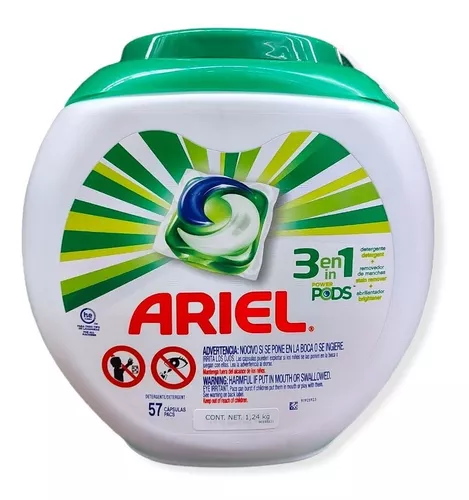 Detergente En Capsulas Ariel Power Pods 3en1 57 Pzas