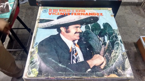 Lp Vicente Fernandez De Que Manera Te Olvi Acetato,long Play