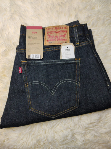 Pantalón Levi's 505 Regular Eco Ease Negro 33x32 Original.