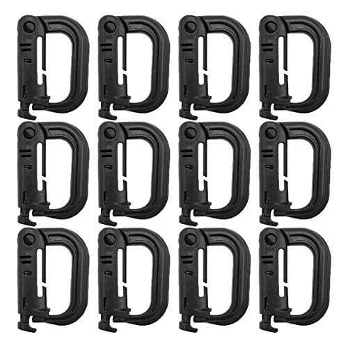 Houson 12 Pack Táctico Multifunción Carabiner Clip, Táctic