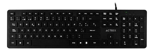 Teclado Alámbrico Tx22 Acteck Membrana/win-linux Color del teclado Negro Idioma Español Latinoamérica