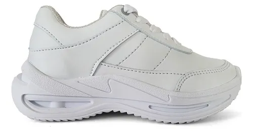 Tenis Escolar Deportivo Cordón Unisex Blanco Titinos 4799-1