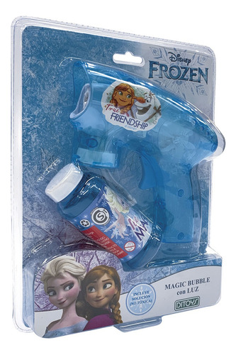 Imagen 2 de 9 de Frozen Burbujero Automatico Pistola Lanza Burbujas C/ Luz Ed