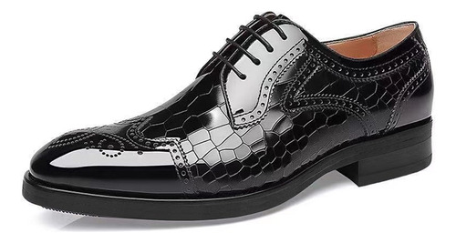 Zapatos Oxford De Piel Con Relieve Brogue Size 38-48