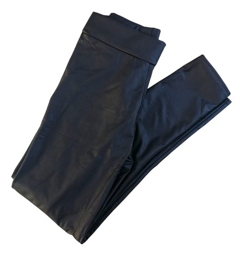 Leggins Vinipiel Afelpado Azul Para Mujer Unitalla Stretch