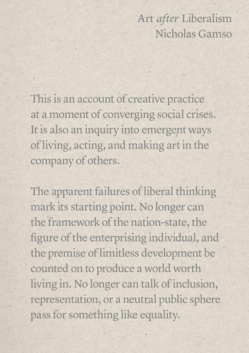 Libro: Art After Liberalism