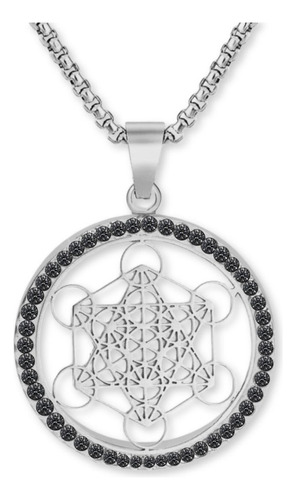 Collar Para Hombre Mujer Con Dije Metatron Geometría Sagrada