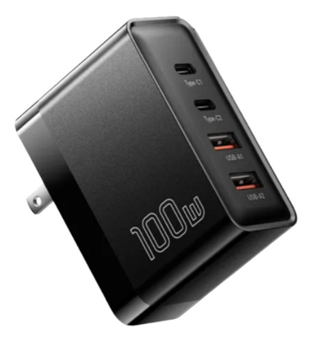 Cargador Pared 100w Carga Rápida  2 Tipo C 2 Usb Essager