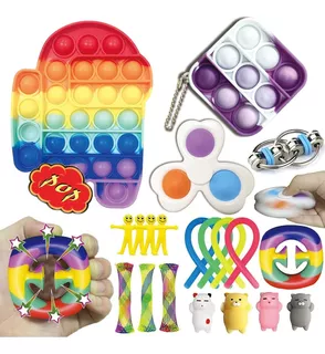 Set 20 Fidget Toys Among Us Pop It Antiestrés Diversión Fun