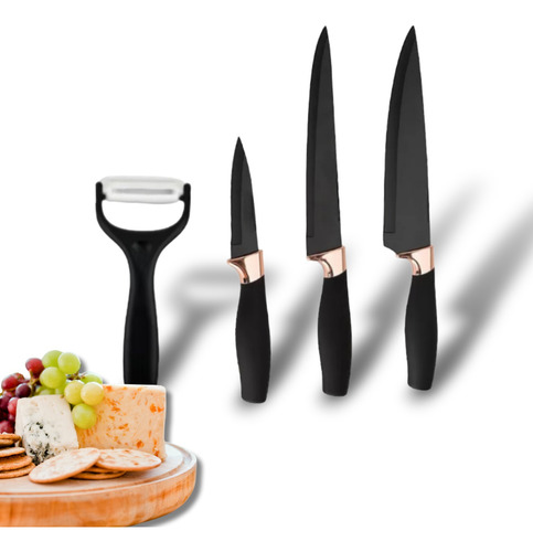 Set De Cuchillos Chef Basicos Premium Para Cocina Y Pelador