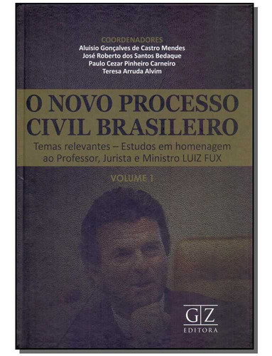 Novo Processo Civil Brasileiro Vol. I - 01ed/18, De Mendes; Bedaque; Carneiro; Alvim. Editora Gz Editora Em Português