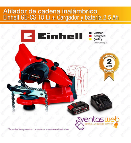 Afilador De Cadena Motosierra Inalambrico + Carg Bat 18v *
